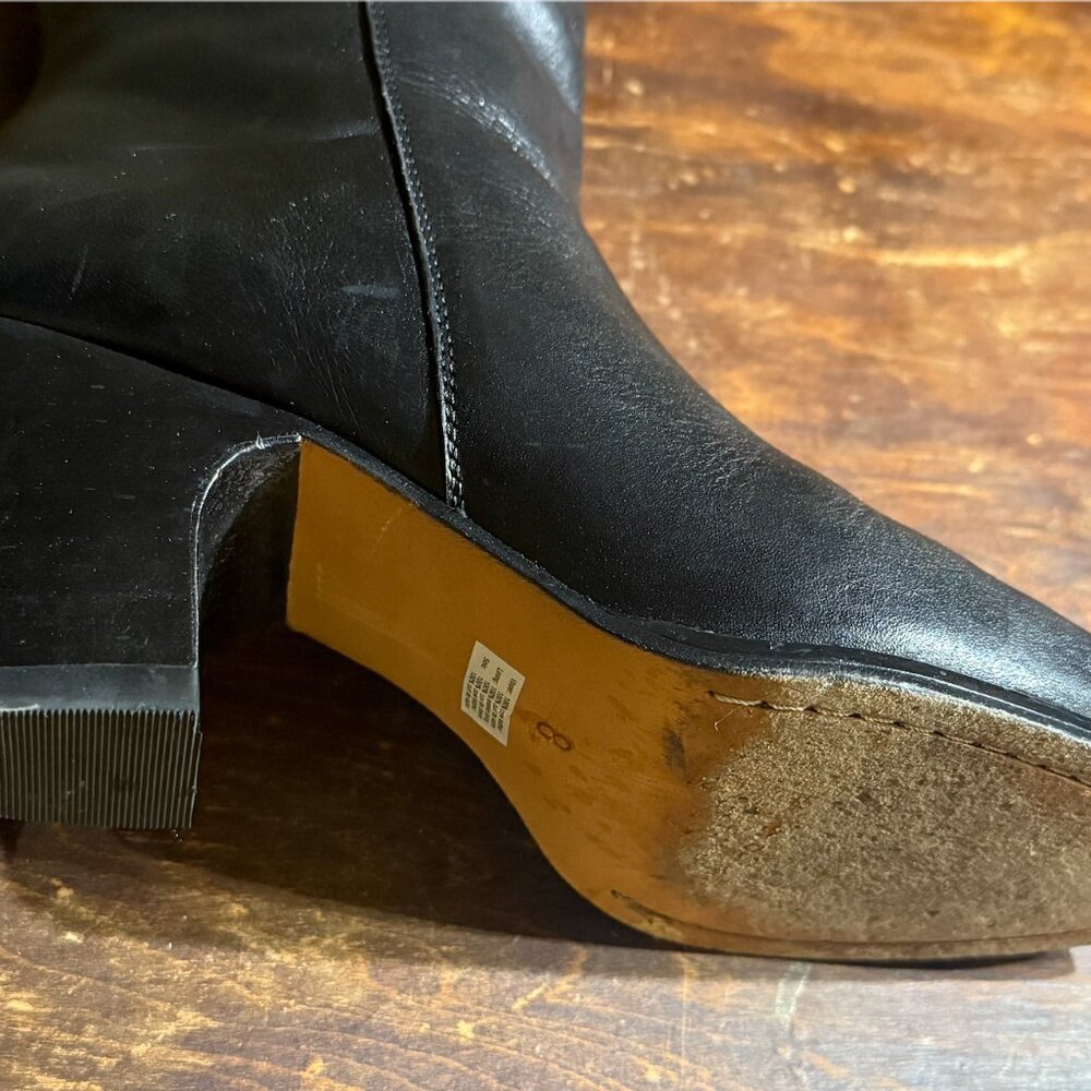 Rachel Comey Black Tall Leather Heeled Boots - Picture 9 of 16